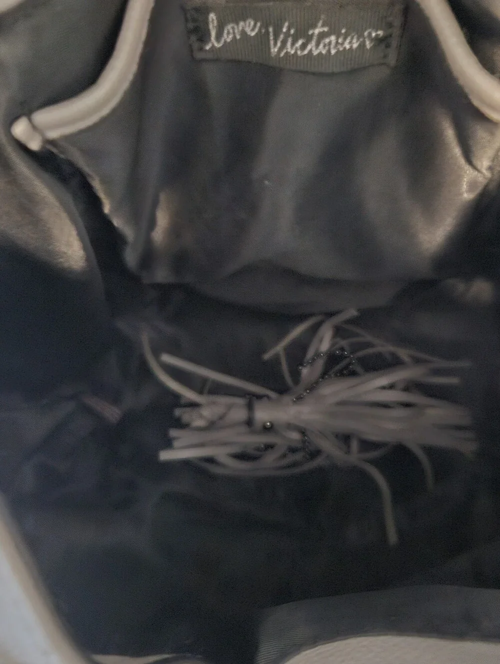 Victoria's Secret Faux‎ Leather Backpack Gray Bag Snap Pocket Limited Edition